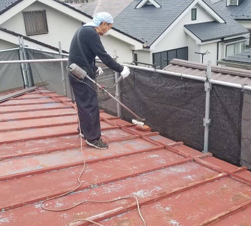 トタン屋根塗り替え工事 住緑技建